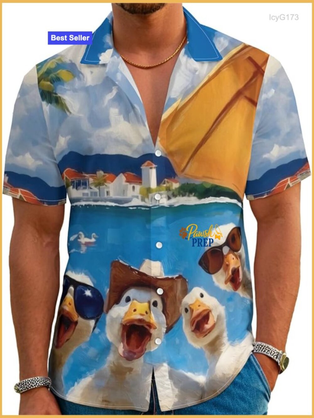 Men's Hawaiian Shirt Short Sleeve Button Down Casual Beach Vacation